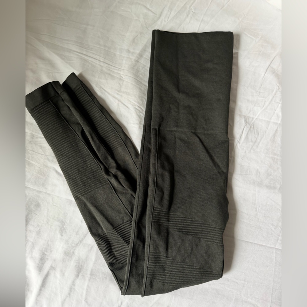 Belly Bandit Postpartum Mother Trucker Moto Leggings, Olive Green, Small